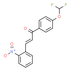 ChemSpider 2D Image | (2E)-1-[4-(Difluoromethoxy)phenyl]-3-(2-nitrophenyl)-2-propen-1-one | C16H11F2NO4