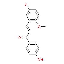 ChemSpider 2D Image | (2E)-3-(5-Bromo-2-methoxyphenyl)-1-(4-hydroxyphenyl)-2-propen-1-one | C16H13BrO3