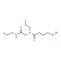 ChemSpider 2D Image | 5-Bromo-N-[2-oxo-2-(propylamino)ethyl]-N-propylpentanamide | C13H25BrN2O2