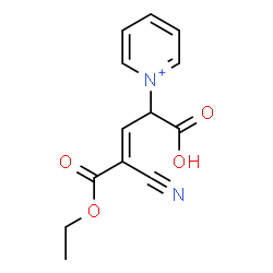 ChemSpider 2D Image | 1-[(2E)-1-Carboxy-3-cyano-4-ethoxy-4-oxo-2-buten-1-yl]pyridinium | C13H13N2O4