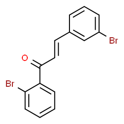 ChemSpider 2D Image | (2E)-1-(2-Bromophenyl)-3-(3-bromophenyl)-2-propen-1-one | C15H10Br2O