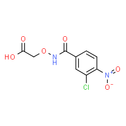 ChemSpider 2D Image | {[(3-Chloro-4-nitrobenzoyl)amino]oxy}acetic acid | C9H7ClN2O6