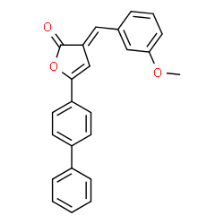 ChemSpider 2D Image | (3E)-5-(4-Biphenylyl)-3-(3-methoxybenzylidene)-2(3H)-furanone | C24H18O3