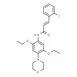 ChemSpider 2D Image | (2E)-N-[2,5-Diethoxy-4-(4-morpholinyl)phenyl]-3-(2-fluorophenyl)acrylamide | C23H27FN2O4