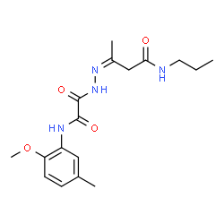 ChemSpider 2D Image | 3-{[(2-methoxy-5-methylanilino)(oxo)acetyl]hydrazono}-N-propylbutanamide | C17H24N4O4