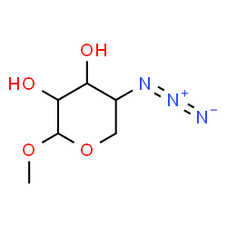 ChemSpider 2D Image | Methyl 4-azido-4-deoxypentopyranoside | C6H11N3O4