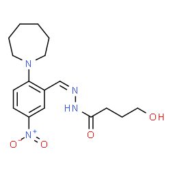 ChemSpider 2D Image | N'-{(Z)-[2-(1-Azepanyl)-5-nitrophenyl]methylene}-4-hydroxybutanehydrazide | C17H24N4O4
