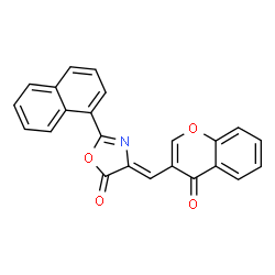ChemSpider 2D Image | (4Z)-2-(1-Naphthyl)-4-[(4-oxo-4H-chromen-3-yl)methylene]-1,3-oxazol-5(4H)-one | C23H13NO4