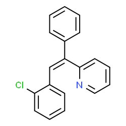 ChemSpider 2D Image | 2-[(Z)-2-(2-Chlorophenyl)-1-phenylvinyl]pyridine | C19H14ClN