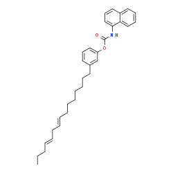 ChemSpider 2D Image | 3-[(8E,11E)-8,11-Pentadecadien-1-yl]phenyl 1-naphthylcarbamate | C32H39NO2