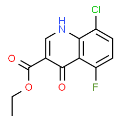 ChemSpider 2D Image | Ethyl 8-chloro-5-fluoro-4-hydroxy-3-quinolinecarboxylate | C12H9ClFNO3
