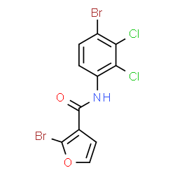 ChemSpider 2D Image | 2-Bromo-N-(4-bromo-2,3-dichlorophenyl)-3-furamide | C11H5Br2Cl2NO2