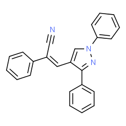 ChemSpider 2D Image | (2Z)-3-(1,3-Diphenyl-1H-pyrazol-4-yl)-2-phenylacrylonitrile | C24H17N3