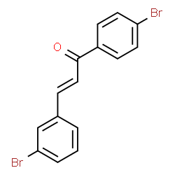 ChemSpider 2D Image | (2E)-3-(3-Bromophenyl)-1-(4-bromophenyl)-2-propen-1-one | C15H10Br2O