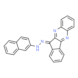 ChemSpider 2D Image | (11E)-11-(2-Naphthylhydrazono)-11H-indeno[1,2-b]quinoxaline | C25H16N4
