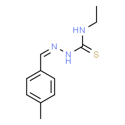 ChemSpider 2D Image | (2Z)-N-Ethyl-2-(4-methylbenzylidene)hydrazinecarbothioamide | C11H15N3S