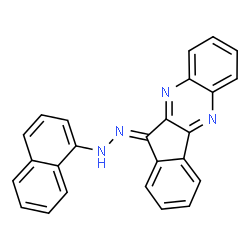 ChemSpider 2D Image | (11E)-11-(1-Naphthylhydrazono)-11H-indeno[1,2-b]quinoxaline | C25H16N4