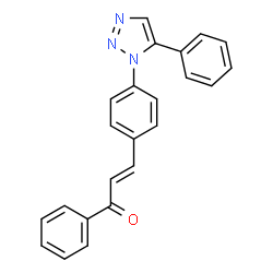 ChemSpider 2D Image | (2E)-1-Phenyl-3-[4-(5-phenyl-1H-1,2,3-triazol-1-yl)phenyl]-2-propen-1-one | C23H17N3O