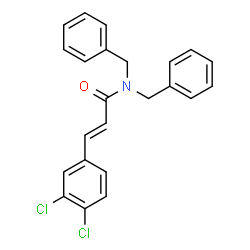 ChemSpider 2D Image | (2E)-N,N-Dibenzyl-3-(3,4-dichlorophenyl)acrylamide | C23H19Cl2NO