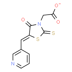 ChemSpider 2D Image | [(5Z)-4-Oxo-5-(3-pyridinylmethylene)-2-thioxo-1,3-thiazolidin-3-yl]acetate | C11H7N2O3S2