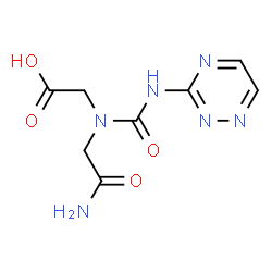 ChemSpider 2D Image | [(2-Amino-2-oxoethyl)(1,2,4-triazin-3-ylcarbamoyl)amino]acetic acid | C8H10N6O4