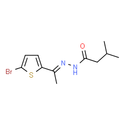 ChemSpider 2D Image | N'-[(1E)-1-(5-Bromo-2-thienyl)ethylidene]-3-methylbutanehydrazide | C11H15BrN2OS