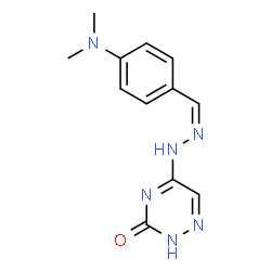 ChemSpider 2D Image | 5-{(2Z)-2-[4-(Dimethylamino)benzylidene]hydrazino}-1,2,4-triazin-3(2H)-one | C12H14N6O