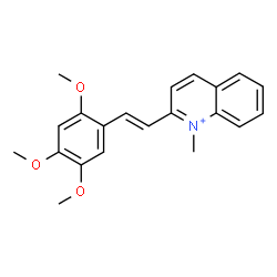 ChemSpider 2D Image | 1-Methyl-2-[(E)-2-(2,4,5-trimethoxyphenyl)vinyl]quinolinium | C21H22NO3