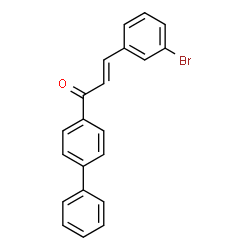 ChemSpider 2D Image | (2E)-1-(4-Biphenylyl)-3-(3-bromophenyl)-2-propen-1-one | C21H15BrO