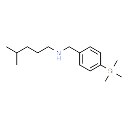 ChemSpider 2D Image | 4-Methyl-N-[4-(trimethylsilyl)benzyl]-1-pentanamine | C16H29NSi