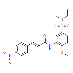 ChemSpider 2D Image | (2E)-N-[5-(Diethylsulfamoyl)-2-methoxyphenyl]-3-(4-nitrophenyl)acrylamide | C20H23N3O6S