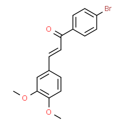 ChemSpider 2D Image | (2E)-1-(4-Bromophenyl)-3-(3,4-dimethoxyphenyl)-2-propen-1-one | C17H15BrO3