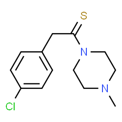 ChemSpider 2D Image | 1-[2-(4-Chlorophenyl)ethanethioyl]-4-methylpiperazine | C13H17ClN2S