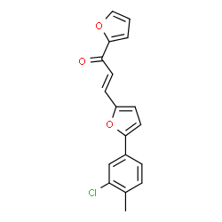 ChemSpider 2D Image | (2E)-3-[5-(3-Chloro-4-methylphenyl)-2-furyl]-1-(2-furyl)-2-propen-1-one | C18H13ClO3