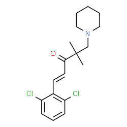 ChemSpider 2D Image | (1E)-1-(2,6-Dichlorophenyl)-4,4-dimethyl-5-(1-piperidinyl)-1-penten-3-one | C18H23Cl2NO