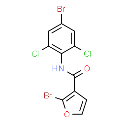 ChemSpider 2D Image | 2-Bromo-N-(4-bromo-2,6-dichlorophenyl)-3-furamide | C11H5Br2Cl2NO2