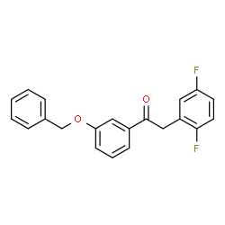 ChemSpider 2D Image | 1-[3-(Benzyloxy)phenyl]-2-(2,5-difluorophenyl)ethanone | C21H16F2O2