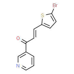 ChemSpider 2D Image | (2E)-3-(5-Bromo-2-thienyl)-1-(3-pyridinyl)-2-propen-1-one | C12H8BrNOS