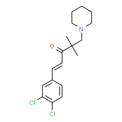 ChemSpider 2D Image | (1E)-1-(3,4-Dichlorophenyl)-4,4-dimethyl-5-(1-piperidinyl)-1-penten-3-one | C18H23Cl2NO