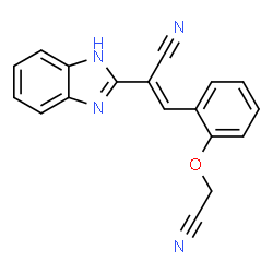 ChemSpider 2D Image | (2E)-2-(1H-Benzimidazol-2-yl)-3-[2-(cyanomethoxy)phenyl]acrylonitrile | C18H12N4O