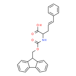ChemSpider 2D Image | (4E)-2-{[(9H-Fluoren-9-ylmethoxy)carbonyl]amino}-5-phenyl-4-pentenoic acid | C26H23NO4