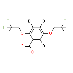 ChemSpider 2D Image | 2,5-Bis(2,2,2-trifluoroethoxy)(~2~H_3_)benzoic acid | C11H5D3F6O4