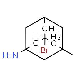 ChemSpider 2D Image | 3-Bromo-5-methyl-1-adamantanamine | C11H18BrN