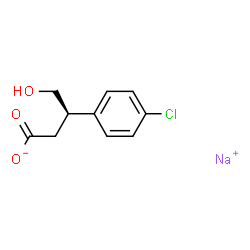 ChemSpider 2D Image | Sodium (3R)-3-(4-chlorophenyl)-4-hydroxybutanoate | C10H10ClNaO3