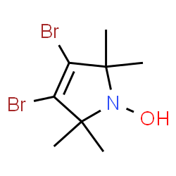 ChemSpider 2D Image | 3,4-Dibromo-2,2,5,5-tetramethyl-2,5-dihydro-1H-pyrrol-1-ol | C8H13Br2NO