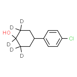 ChemSpider 2D Image | 4-(4-Chlorophenyl)(1,2,2,6,6-~2~H_5_)cyclohexanol | C12H10D5ClO