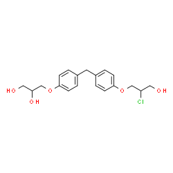 ChemSpider 2D Image | 3-{4-[4-(2-Chloro-3-hydroxypropoxy)benzyl]phenoxy}-1,2-propanediol | C19H23ClO5