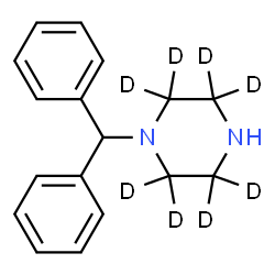 ChemSpider 2D Image | 1-(Diphenylmethyl)(2,2,3,3,5,5,6,6-~2~H_8_)piperazine | C17H12D8N2