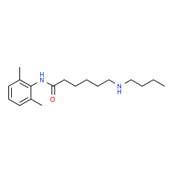 ChemSpider 2D Image | 6-(butylamino)-N-(2,6-dimethylphenyl)hexanamide | C18H30N2O
