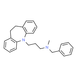 ChemSpider 2D Image | 10,11-Dihydro-N-methyl-N-(phenylmethyl)-5H-dibenz[b,f]azepine-5-propanamine | C25H28N2